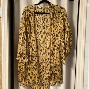 Sheer Leopard Kimono